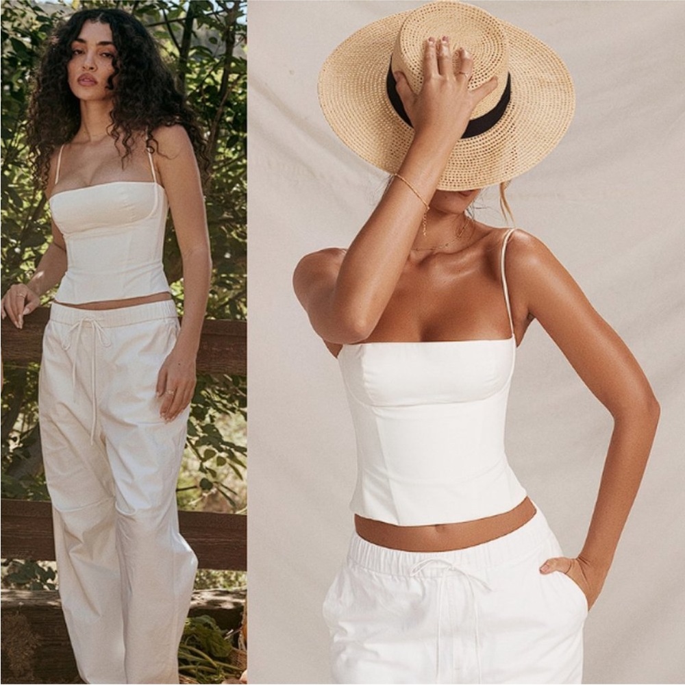 HOUSE OF CB 'Audette' White Structured Corset NWOT size XL